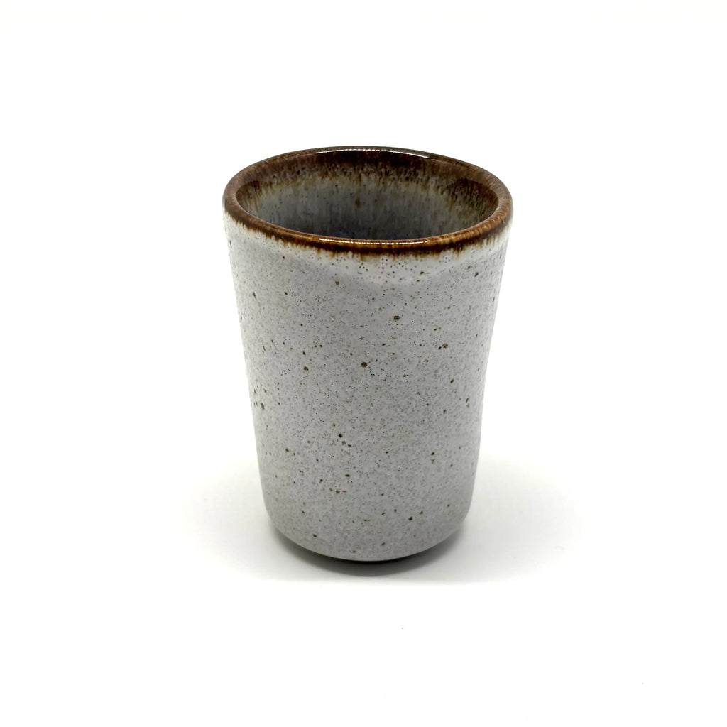 Grau blaue handgefertigte Espresso Tasse aus Keramik aus Portugal